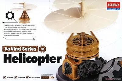 Academy 18159 Da Vinci Helicopter Educational Model Kit. US SELLER • $20.99