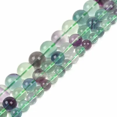 Gemstone Smooth Round Loose Spacer Beads 6mm 8mm 10mm 16  Full Strand • £12.59