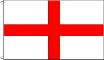 ST GEORGE CROSS FLAG 5’ X 3’ Saint Georges Day England Football World Cup 2018 • £6