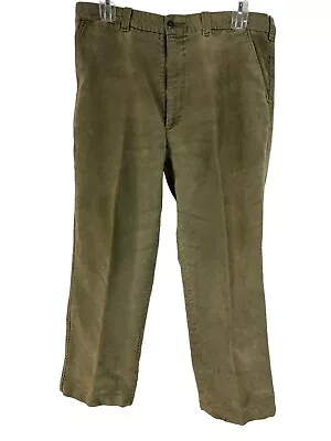 Vintage FILSON Garment Moleskin 100% Cotton Pants Green Style 880 Size 38 X 28 • $89