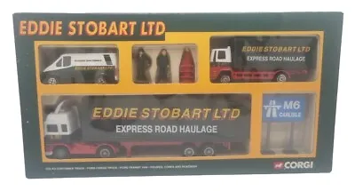 Corgi Eddie Stobart Volvo Container Ford Cargo Truck & Transit Van Diecast 91356 • £50