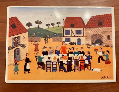 Villeroy & Boch Vintage Vilbo Card Village Festival By Folk Artist Gerard Laplau • $24.99