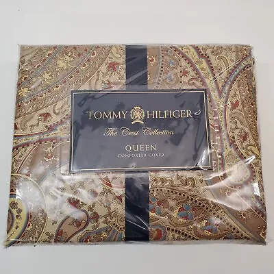 NEW Tommy Hilfiger Crest Collection Queen Comforter Cover Royale Safari Duvet • $89.99