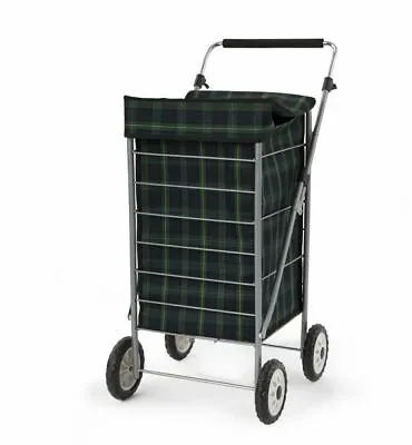 £34.95 • Buy 4 Wheel Folding Shopping Mobility Trolley Bag Cart Market Laundry 40-60L Storage