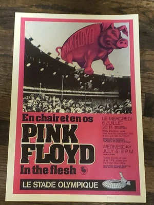 $145 • Buy Pink Floyd Concert Poster Le Stade Olympique  In The Flesh  Full Color 2nd Press