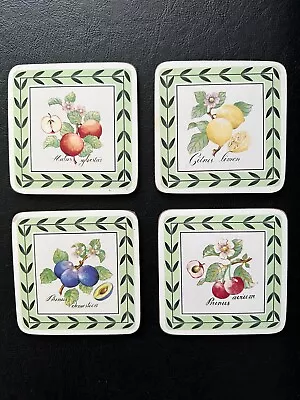 Villeroy & Boch French Garden Corkback 4pc Coaster Set • $40