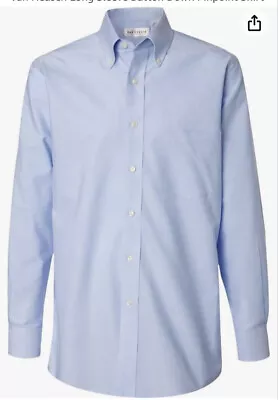 Van Heusen Size M Mens Button Down Blue Long Sleeve Shirt Ultra Wrinkle Free • $26.79