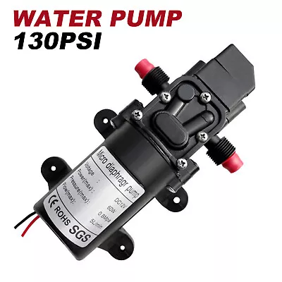 12V Water Pump 130PSI Self Priming Pump Diaphragm High Pressure Home Auto Switch • $12.99