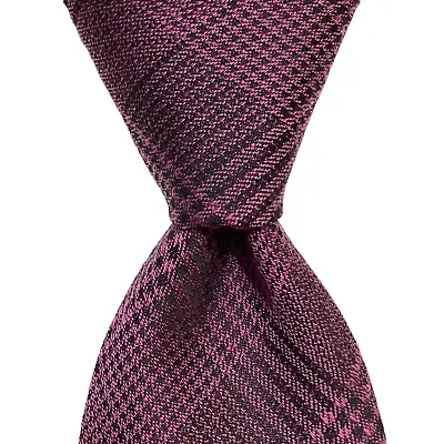 VAN HEUSEN Mens Polyester/Silk Necktie Designer PLAID Purple SKINNY NWT $40 • $24.49