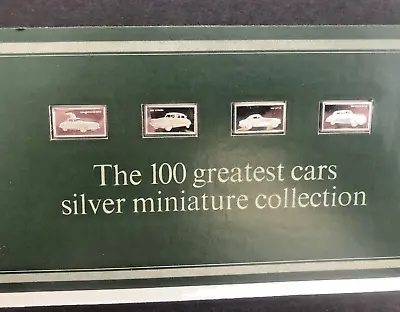 £19.99 • Buy 4 John Pinches 100 Greatest Cars Miniatures Silver 925 Ingots Issue 22 Nos 85-88