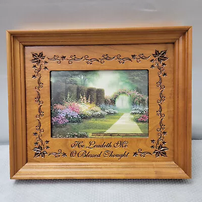 P. Graham Dunn Amish Carved Cherry Frame Print Art Religious Wall Hanging • $24.99