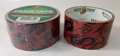 Black Dragon Pattern On Red Duck Brand Duct Tape 1.88” X 10+ Yds • $26.95