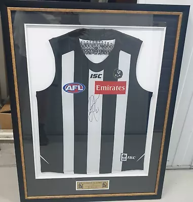 Collingwood Magpies Jordan De Goey Signed Framed Jumper - Free Shipping. • $545