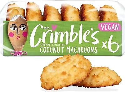 MRS CRIMBLES Vegan Coconut Macaroons Sweets Snacks (Gluten Free) 180g • £3.10