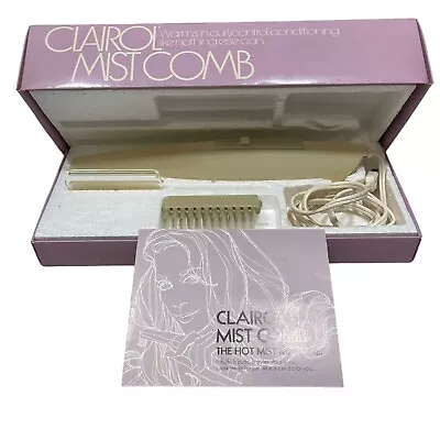 Vintage 1971 Clairol Women’s Mist Comb Steam Hair Styler In Box Works • $39.99