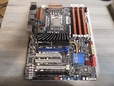 ASUS P6T Deluxe V2  Motherboard For Parts Spins PS Fan Then Stops No Video 1366 • $34.93