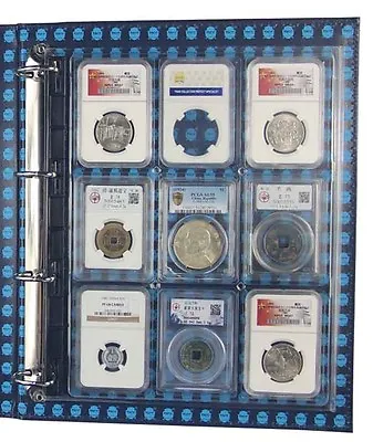 4x Clear Plastic Certified Coin Slab Binder Album Pages For NGC PCGS Graded Slab • $16.99