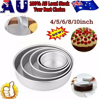 4/5/6/8/10 Inch Cake Mold Round DIY Cakes Pastry Mould Baking Tin Pan Reusable#T • $14.99