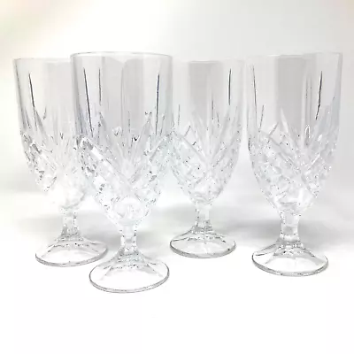 Godinger Shannon Dublin 14 Oz Crystal Water/Iced Tea Goblets 7 3/4  Set Of 4 • $19.87