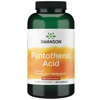 Swanson Pantothenic Acid Capsules 500 Mg 250 Count • $27.64
