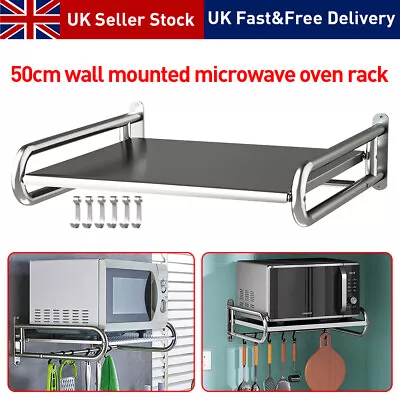 Microwave Oven Stand Shelf Storage Rack Kitchen Organizer Holder Home/Office Use • £22.29