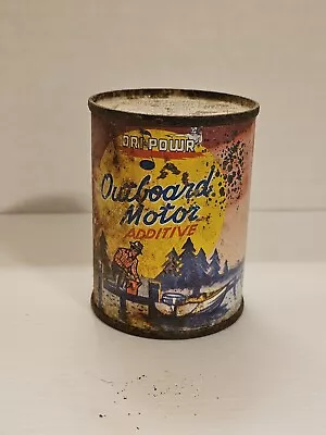 $30 • Buy VINTAGE DRI-POWR OUTBOARD MOTOR  BOAT ADDITIVE OIL 4oz CAN GRAPHICS COLORS