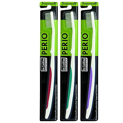 Dr. Collins Perio Toothbrush (colors Vary) (Pack Of 3) • $12.13