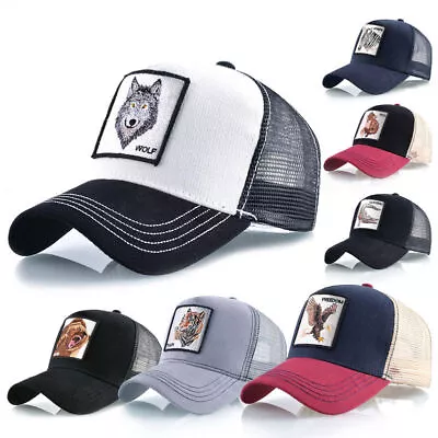 Mesh Baseball Hat Breathable Snapback Cap Adjustable Animal Farm Trucker Hip • $10.99