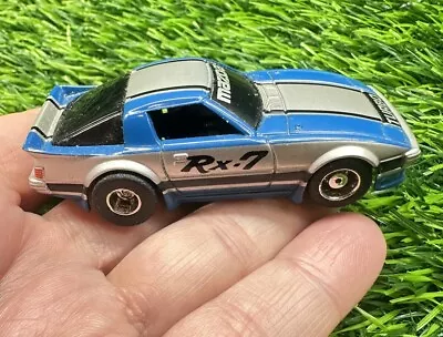 TYCO Mazda RX-7 Turbo Blue Silver Super Circuit HO Slot Car AFX Works • $67.46