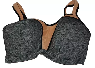 Panache Ultimate High Impact Underwire Sports Bra 34G Style# 5021 Orange/Gray • £17.52