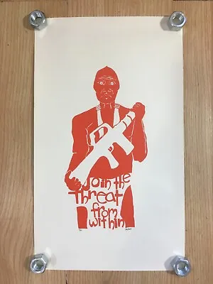 Vietnam War Join The Threat From Within Silkscreen Don Harris Protest Poster • $59.99