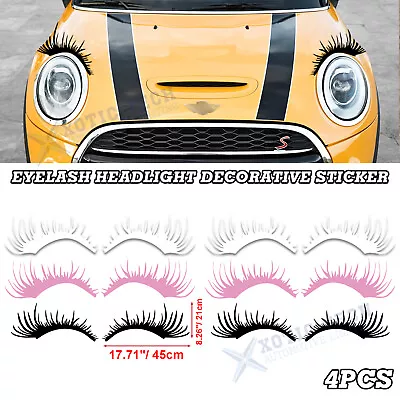 Car Eyelashes Headlight Stickers Funny Auto Decoration For MINI Cooper Beetle • $12.99