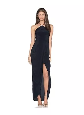 Beautiful   ZIMMERMANN   Black SILK Halter Tuck Long Dress Size 1 / 10 • $40