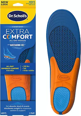 Dr Scholls Massaging Gel Insoles Mens Work Shoe Running Arch Support Inserts  • $19.35