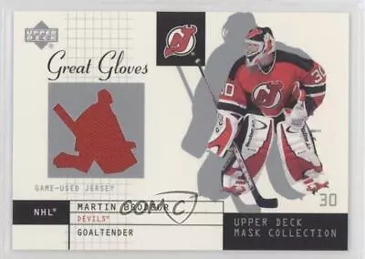 2002 Upper Deck Mask Collection Great Gloves Jerseys Martin Brodeur #GG-BR HOF • $14.05