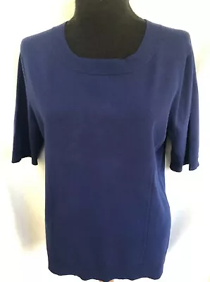 Milly Of New York Midnight Blue Elbow Length Sleeve Sweater - Size Large  • $24