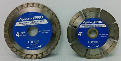 MIXED LOT - AVANTI Pro 4  Diamond Segmented And 4 1/2  Diamond Turbo Blade • $14.99