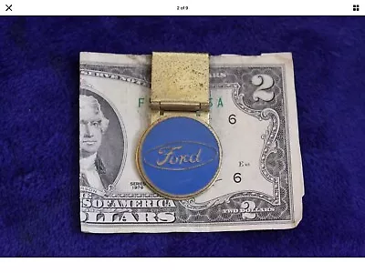 Vintage Ford Blue Oval Money Clip Accessory Logo FoMoCo Truck Mustang Galaxie • $24