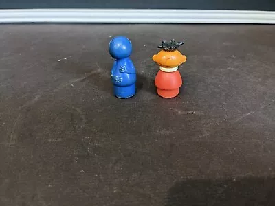 Vintage Fisher Price Little People Sesame Street Grover And Ernie Figures • $16.95