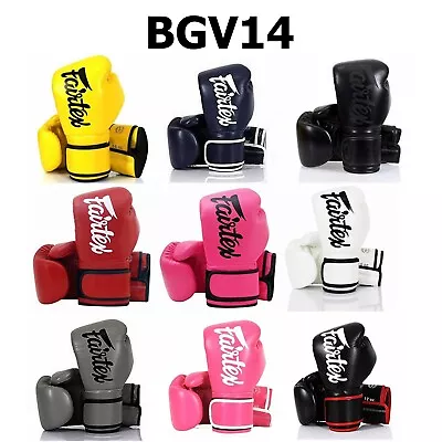 Fairtex BGV14 Solid Color Game MMA Martial Arts Muay Thai Sparring Boxing Gloves • $101.24