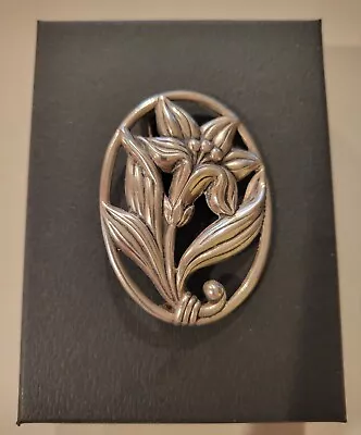 Vintage Sterling Silver Flower Pin/Denmark • $50