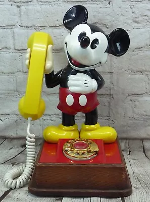 Vintage Mickey Mouse Rotary Telephone Walt Disney 1976 Model No DM IH 8000 • $115