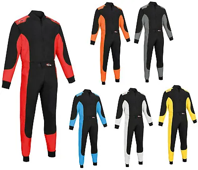 Kart Race Rally Suits Overall Poly Cotton One Piece Karting Suit Adult Sizes NEW • £37.99