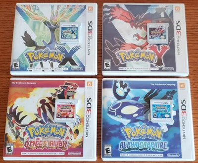 $249.99 • Buy Pokemon X & Y, Omega Ruby & Alpha Sapphire CIB Nintendo 3DS Authentic Lot Tested