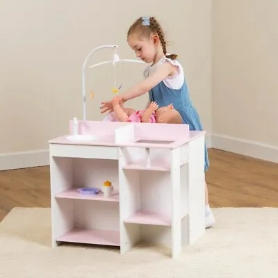 Wooden Nursery Dolls Changing Station With Storage • £79.99