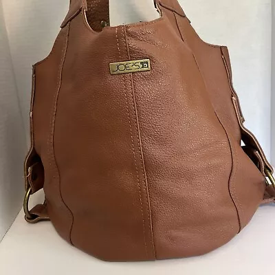 Joe's Jean's Large Brown Leather 2 Handle Shoulder Bag • $24