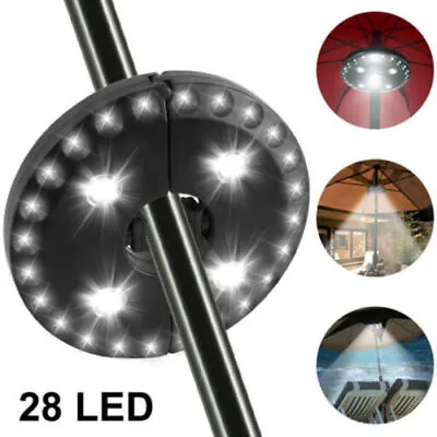 $19.09 • Buy 28 LED Patio Umbrella Light Tent Lamp With 3 Brightness Mode For Outdoor Camping