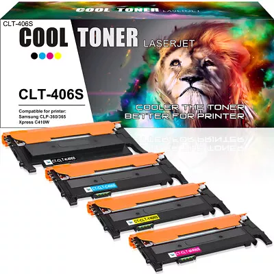 4PK Toner Cartridge Compatible Samsung CLT-K406S P406C CLP-360/366/366W/365W UK • £33.75