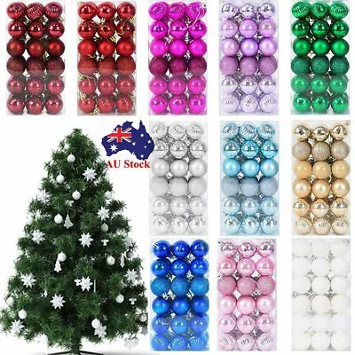 36Pcs Christmas Tree Xmas Balls Decorations Baubles Hanging Home Party Ornament • $15.99