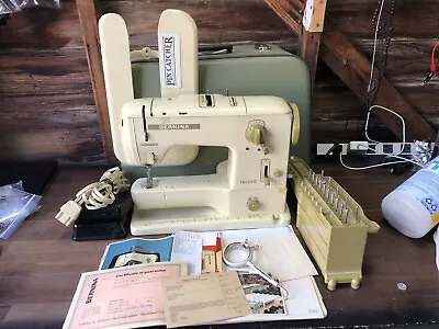 Vintage BERNINA 730 Record Sewing Machine & Case& Accessories  Switzerland • $425